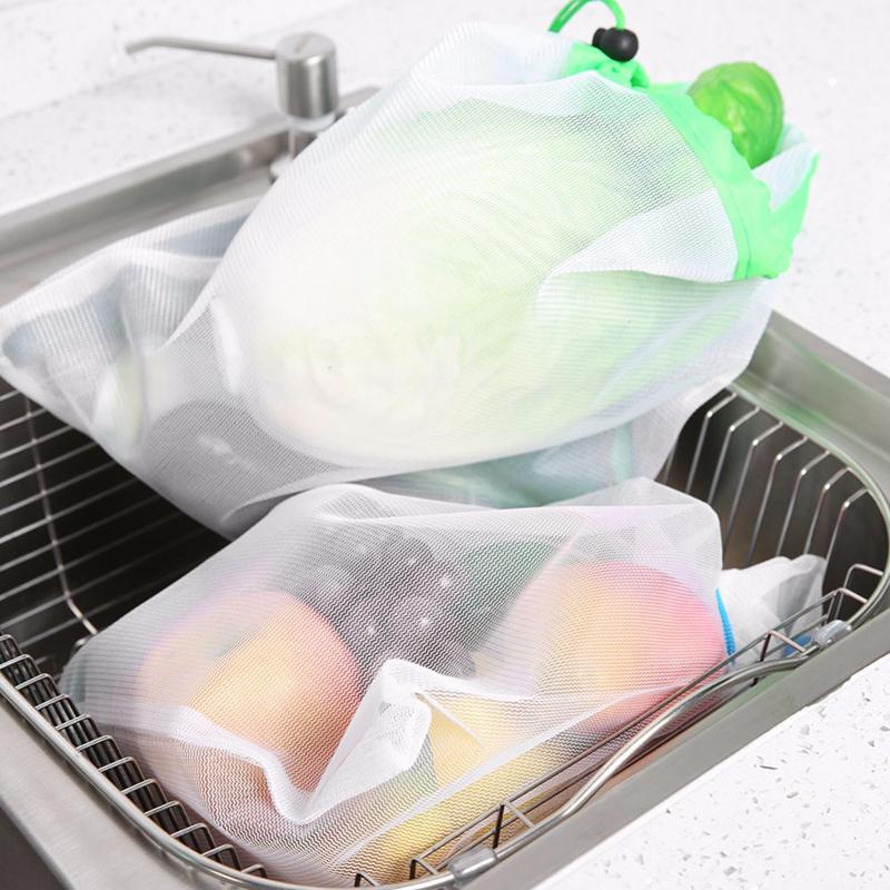 15pcs 12pcs Reusable Produce Bags Washable Mesh Bags