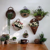 Hand Made Wicker Rattan Flower Basket Green vine Pot Planter Hanging Vase
