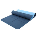 Eco Friendly TPE Yoga Mat 6mm Thick with Body Alignment Line, Non Slip Textured Surfaces Workout for Yoga, Pilates & Fitness